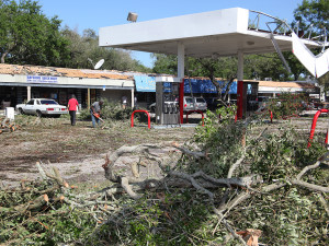 The aftermath of a freak storm with tornadoes that tore through South Tampa in 2011.