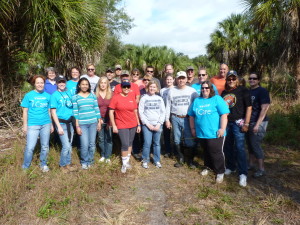 Volunteers at Newman Branch Creek.