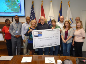 The check presentation to Southeastern Guide Dogs by TECO team members.