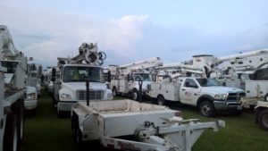 Trucks ready to go in Winter Haven.